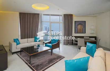 Living Room image for: Apartment - 3 Bedrooms - 4 Bathrooms for rent in Lusail City - Lusail, Image 1