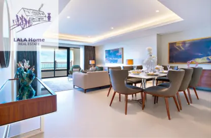 Apartment - 3 Bedrooms - 5 Bathrooms for rent in Abraj Bay - Abraj Quartiers - The Pearl Island - Doha