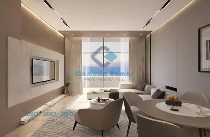 Living / Dining Room image for: Apartment - 1 Bedroom - 2 Bathrooms for sale in Waterfront Residential - The Waterfront - Lusail, Image 1