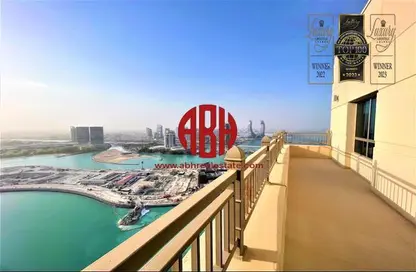 (بنتهاوس  (روف - 3 غرف نوم - 4 حمامات للايجار في ابراج باي - منطقة الأبراج - جزيرة اللؤلؤة - الدوحة