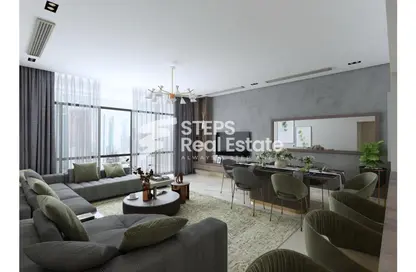 Living / Dining Room image for: Apartment - 2 Bedrooms - 3 Bathrooms for sale in Lusail City - Lusail, Image 1