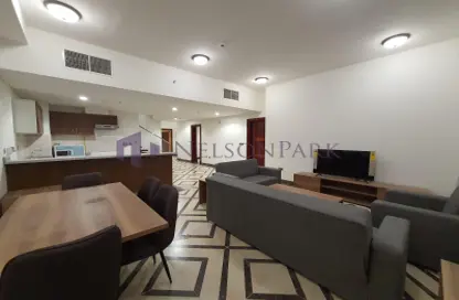 Living / Dining Room image for: Duplex - 3 Bedrooms - 5 Bathrooms for rent in Lusail City - Lusail, Image 1