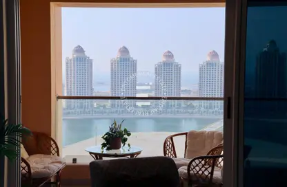 شقة - غرفة نوم - 2 حمامات للايجار في فيفا غرب - فيفا بحرية - جزيرة اللؤلؤة - الدوحة