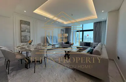 Apartment - 2 Bedrooms - 3 Bathrooms for rent in Lusail Marina Heights - Marina District - Lusail