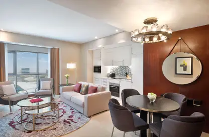 Apartment - 1 Bedroom - 2 Bathrooms for rent in Hilton Doha The Pearl Residences - Abraj Quartiers - The Pearl Island - Doha