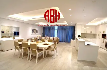 Living / Dining Room image for: Apartment - 3 Bedrooms - 3 Bathrooms for rent in Residential D5 - Fox Hills South - Fox Hills - Lusail, Image 1
