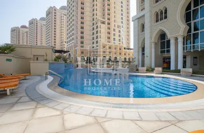 Pool image for: Apartment - 1 Bathroom for rent in Viva West - Viva Bahriyah - The Pearl Island - Doha, Image 1