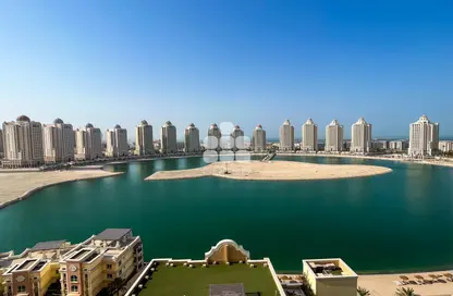 Water View image for: Apartment - 3 Bedrooms - 4 Bathrooms for sale in Al Mutahidah Tower - Viva Bahriyah - The Pearl Island - Doha, Image 1