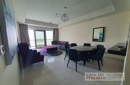 Living / Dining Room image for: Apartment - 3 Bedrooms - 3 Bathrooms for rent in Lusail City - Lusail, Image 1