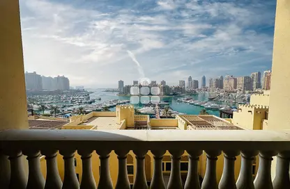 Apartment - Studio - 1 Bathroom for rent in Tower 20 - Porto Arabia - The Pearl Island - Doha
