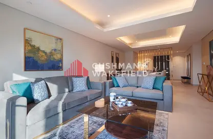 Living / Dining Room image for: Townhouse - 2 Bedrooms - 2 Bathrooms for rent in Abraj Bay - Abraj Quartiers - The Pearl Island - Doha, Image 1