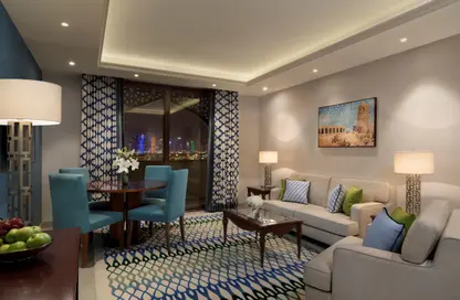Living / Dining Room image for: Apartment - 2 Bedrooms - 2 Bathrooms for rent in Musheireb - Musheireb - Doha, Image 1