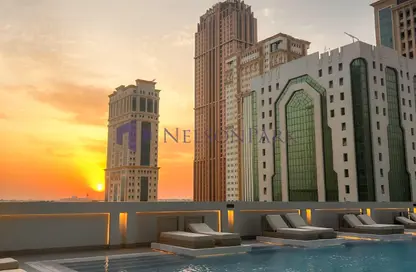 شقة - 2 غرف نوم - 3 حمامات للايجار في برج وست باي - الخليج الجنوبي - الخليج الغربي - الدوحة