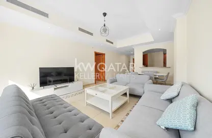 شقة - غرفة نوم - 2 حمامات للايجار في طريق بورتو الغربي - بورتو أرابيا - جزيرة اللؤلؤة - الدوحة