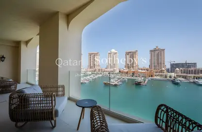 Terrace image for: Apartment - 2 Bedrooms - 3 Bathrooms for sale in The Pearl Island - Doha, Image 1