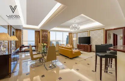 شقق فندقية - 2 غرف نوم - 4 حمامات للايجار في فيلات وست باي - الخليج الجنوبي - الخليج الغربي - الدوحة