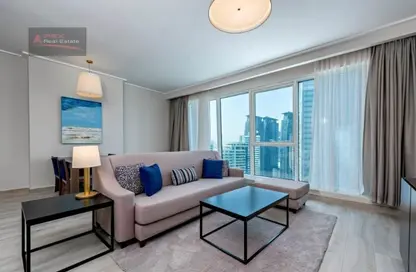 Living Room image for: Apartment - 1 Bedroom - 2 Bathrooms for rent in Centara West Bay Residences  and  Suites Doha - Diplomatic Street - West Bay - Doha, Image 1