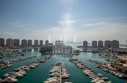 Water View image for: Apartment - 2 Bedrooms - 3 Bathrooms for rent in Tower 14 - Porto Arabia - The Pearl Island - Doha, Image 1