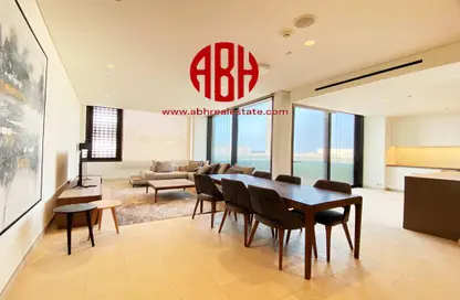 Living / Dining Room image for: Apartment - 3 Bedrooms - 4 Bathrooms for rent in Doha Design District - Msheireb Downtown Doha - Doha, Image 1