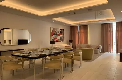 Living / Dining Room image for: Apartment - 3 Bedrooms - 3 Bathrooms for rent in Viva West - Viva Bahriyah - The Pearl Island - Doha, Image 1