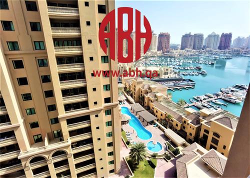 Apartment - 2 bedrooms - 3 bathrooms for sale in Sabban Towers - Porto Arabia - The Pearl Island - Doha Apartment - 2 bedrooms - 3 bathrooms for sale in Sabban Towers - Porto Arabia - The Pearl Island - Doha