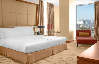 شقق فندقية - غرفة نوم - 2 حمامات للايجار في برج بروة - الطريق الدائري الثالث - السد - الدوحة