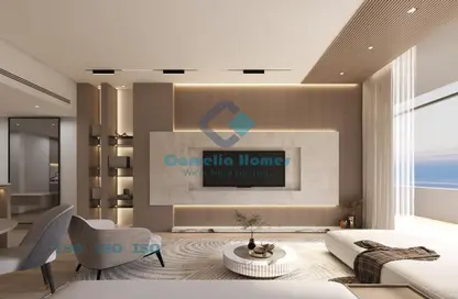 Living Room image for: Apartment - 1 Bedroom - 2 Bathrooms for sale in Waterfront Residential - The Waterfront - Lusail, Image 1
