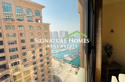 Apartment - 1 Bedroom - 2 Bathrooms for sale in Tower 19 - Porto Arabia - The Pearl Island - Doha
