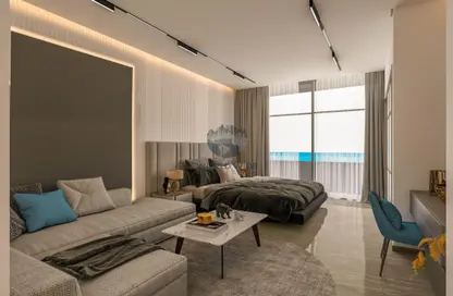 Living Room image for: Apartment - 1 Bathroom for sale in Waterfront Residential - The Waterfront - Lusail, Image 1