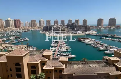 Water View image for: Apartment - 2 Bedrooms - 3 Bathrooms for rent in Sabban Towers - Porto Arabia - The Pearl Island - Doha, Image 1
