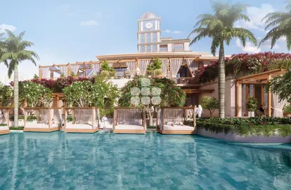 صورة لـ حوض سباحة شقة - 3 غرف نوم - 5 حمامات للبيع في كريستال ريزيدنس - جزيرة اللؤلؤة - الدوحة ، صورة رقم 1