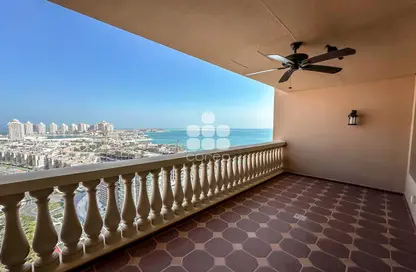 Balcony image for: Apartment - 3 Bedrooms - 4 Bathrooms for rent in Tower 31 - Porto Arabia - The Pearl Island - Doha, Image 1