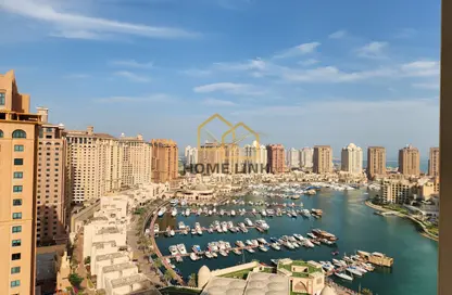 شقة - 2 غرف نوم - 3 حمامات للايجار في طريق بورتو الغربي - بورتو أرابيا - جزيرة اللؤلؤة - الدوحة