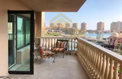 Balcony image for: Apartment - 2 Bedrooms - 3 Bathrooms for rent in West Porto Drive - Porto Arabia - The Pearl Island - Doha, Image 1