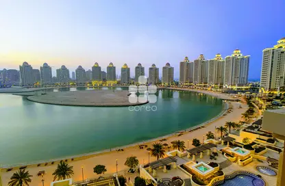 Water View image for: Apartment - 2 Bedrooms - 2 Bathrooms for rent in Viva East - Viva Bahriyah - The Pearl Island - Doha, Image 1