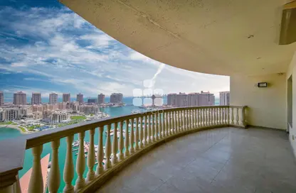 Apartment - 3 Bedrooms - 3 Bathrooms for rent in Bab Al Riviera - Porto Arabia - The Pearl Island - Doha