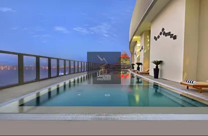 شقق فندقية - غرفة نوم - 2 حمامات للايجار في برج وست باي - الخليج الجنوبي - الخليج الغربي - الدوحة