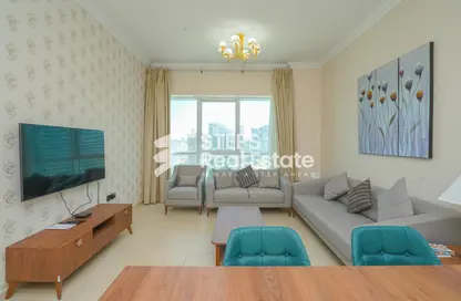 Living Room image for: Apartment - 3 Bedrooms - 2 Bathrooms for rent in Lusail City - Lusail, Image 1