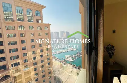 Apartment - 1 Bedroom - 2 Bathrooms for sale in Tower 19 - Porto Arabia - The Pearl Island - Doha