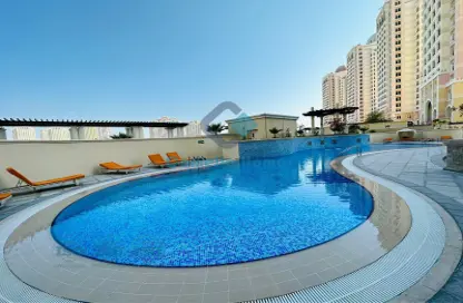 Pool image for: Apartment - 1 Bedroom - 2 Bathrooms for rent in Viva West - Viva Bahriyah - The Pearl Island - Doha, Image 1