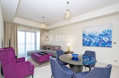 Living / Dining Room image for: Apartment - 2 Bedrooms - 3 Bathrooms for sale in Burj DAMAC Waterfront - Waterfront Residential - The Waterfront - Lusail, Image 1