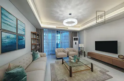 Living Room image for: Apartment - 2 Bedrooms - 2 Bathrooms for sale in Gewan Island - The Pearl Island - Doha, Image 1