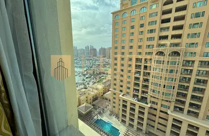 Apartment - 1 Bedroom - 2 Bathrooms for rent in West Porto Drive - Porto Arabia - The Pearl Island - Doha
