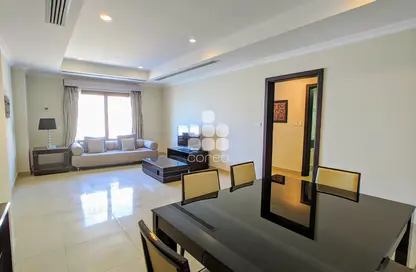 Living / Dining Room image for: Apartment - 1 Bedroom - 1 Bathroom for rent in East Porto Drive - Porto Arabia - The Pearl Island - Doha, Image 1