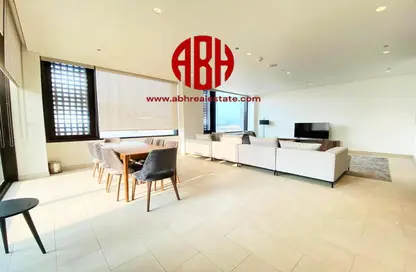 Living / Dining Room image for: Apartment - 4 Bedrooms - 5 Bathrooms for rent in Baraha North 1 - Baraha North Apartments - Msheireb Downtown Doha - Doha, Image 1