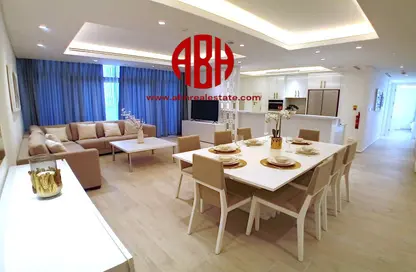 Living / Dining Room image for: Apartment - 3 Bedrooms - 3 Bathrooms for rent in Residential D5 - Fox Hills South - Fox Hills - Lusail, Image 1