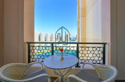 Balcony image for: Apartment - 1 Bedroom - 2 Bathrooms for rent in Viva East - Viva Bahriyah - The Pearl Island - Doha, Image 1