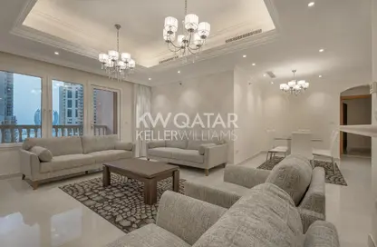 Apartment - 2 Bedrooms - 3 Bathrooms for rent in East Porto Drive - Porto Arabia - The Pearl Island - Doha