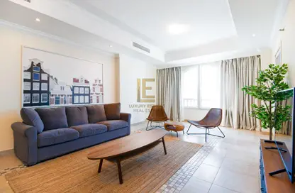 شقة - 2 غرف نوم - 3 حمامات للبيع في طريق بورتو الغربي - بورتو أرابيا - جزيرة اللؤلؤة - الدوحة