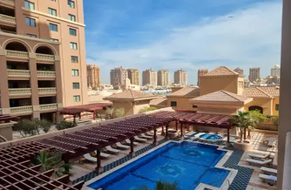 Apartment - 1 Bedroom - 2 Bathrooms for rent in Tower 4 - Porto Arabia - The Pearl Island - Doha